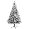 Nearly Natural 7ft. Flocked White River Mountain Pine Artificial Christmas Tree with Pinecones view 1