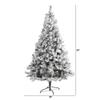 Nearly Natural 7ft. Flocked White River Mountain Pine Artificial Christmas Tree with Pinecones view 2