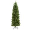 Nearly Natural 6.5ft. Slim Green Mountain Pine Artificial Christmas Tree with 300 Clear LED Lights view 1
