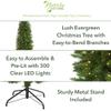 Nearly Natural 6.5ft. Slim Green Mountain Pine Artificial Christmas Tree with 300 Clear LED Lights view 2