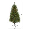 Nearly Natural 5ft. Mixed Pine Artificial Christmas Tree with 150 Clear LED Lights, Pine Cones and Berries view 2