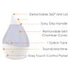 Crane 4-in-1 White Drop Ultrasonic Cool Mist Humidifier with Sound Machine, Night Light, Aroma Tray, 1 Gallon Top Fill White view 3
