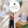 Crane 4-in-1 White Drop Ultrasonic Cool Mist Humidifier with Sound Machine, Night Light, Aroma Tray, 1 Gallon Top Fill White view 4