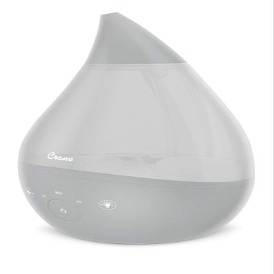 Crane 4-in-1 Drop 2.0 Ultrasonic Cool Mist Humidifier with Sound Machine, Night Light, Aroma Tray, 1 Gallon Top Fill, Grey 1 Gallon