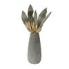 Creative Co-Op Tall Paulownia Wood Vase with Washed Finish, Grey view 4