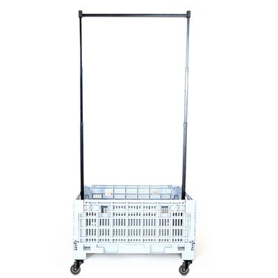 Closet Crate w/Wheels- Collapsible Garment Rack System for Closets, RV's, Dorms and Travel Bags. Popular to transform suitcases into Dance Bag with Rack!