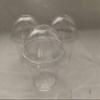 100sets 9oz. Plastic Ultra Clear squat Cups with Dome lids without hole is for Cupcake, icecream (9oz dome lids 100sets) view 3