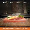 Onlyfire Himalayan Salt Block Cooking Plate with Steel Tray Set 12 x 8 x 1.5 for Cooking, Grilling, Cutting and Serving view 3
