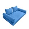 Prolinemax Style4 5PC Contrast Pipe Outdoor Daybed Mattress Bolster Pillow Fitted Sheet Cover Only Twin Size AD102 view 1