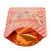 ClearBags Pumpkin Seasonal Stand-Up Zipper Pouch | 5.13 x 3.13 x 8.13 | Halloween Treat Bags with Pumpkin Window & Resealable Closure | Two-Tone Stripes, Solid Orange Back (25 Pack, ZBGW3P) view 4