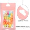 100Pcs Resealable Mylar Ziplock Bags for Food Storage Smell Proof Pouch for Candy Cookies Party Favor (Pink 3.1 x 5.1 inch) view 3