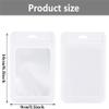 100Pcs Resealable Mylar Ziplock Bags for Food Storage Smell Proof Pouch for Candy Cookies Party Favor (White 3.5 x 6.3 inch) view 2