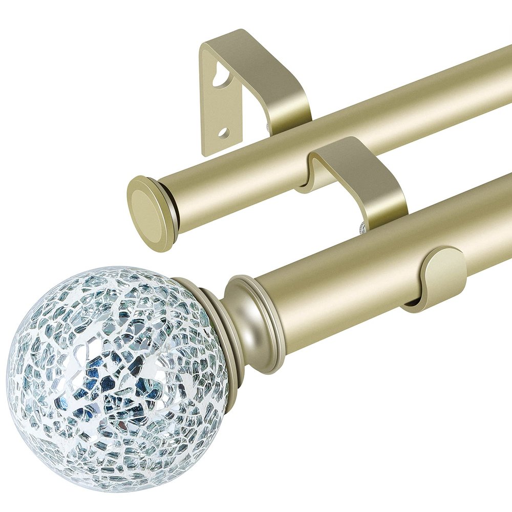 1 Inch Diameter Double Curtain Rod 72-144 inch