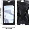 100Pcs Resealable Mylar Ziplock Bags for Food Storage Smell Proof Pouch for Candy Cookies Party Favor (Black,3 x 4.7 inch) view 2