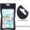 100Pcs Resealable Mylar Ziplock Bags for Food Storage Smell Proof Pouch for Candy Cookies Party Favor (Black,3 x 4.7 inch) view 3