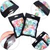 100Pcs Resealable Mylar Ziplock Bags for Food Storage Smell Proof Pouch for Candy Cookies Party Favor (Black,3 x 4.7 inch) view 4