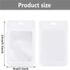 100Pcs Resealable Mylar Ziplock Bags for Food Storage Smell Proof Pouch for Candy Cookies Party Favor (White 3.1 x 5.1 inch) view 2