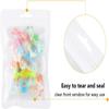 100Pcs Resealable Mylar Ziplock Bags for Food Storage Smell Proof Pouch for Candy Cookies Party Favor (White 3.1 x 5.1 inch) view 3