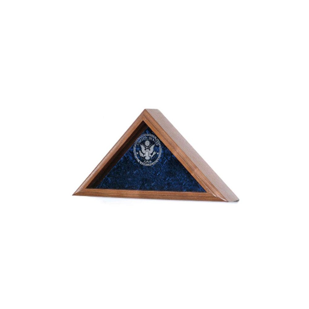 Army Flag Display Case, United States Army Flag Case - Walnut Material.