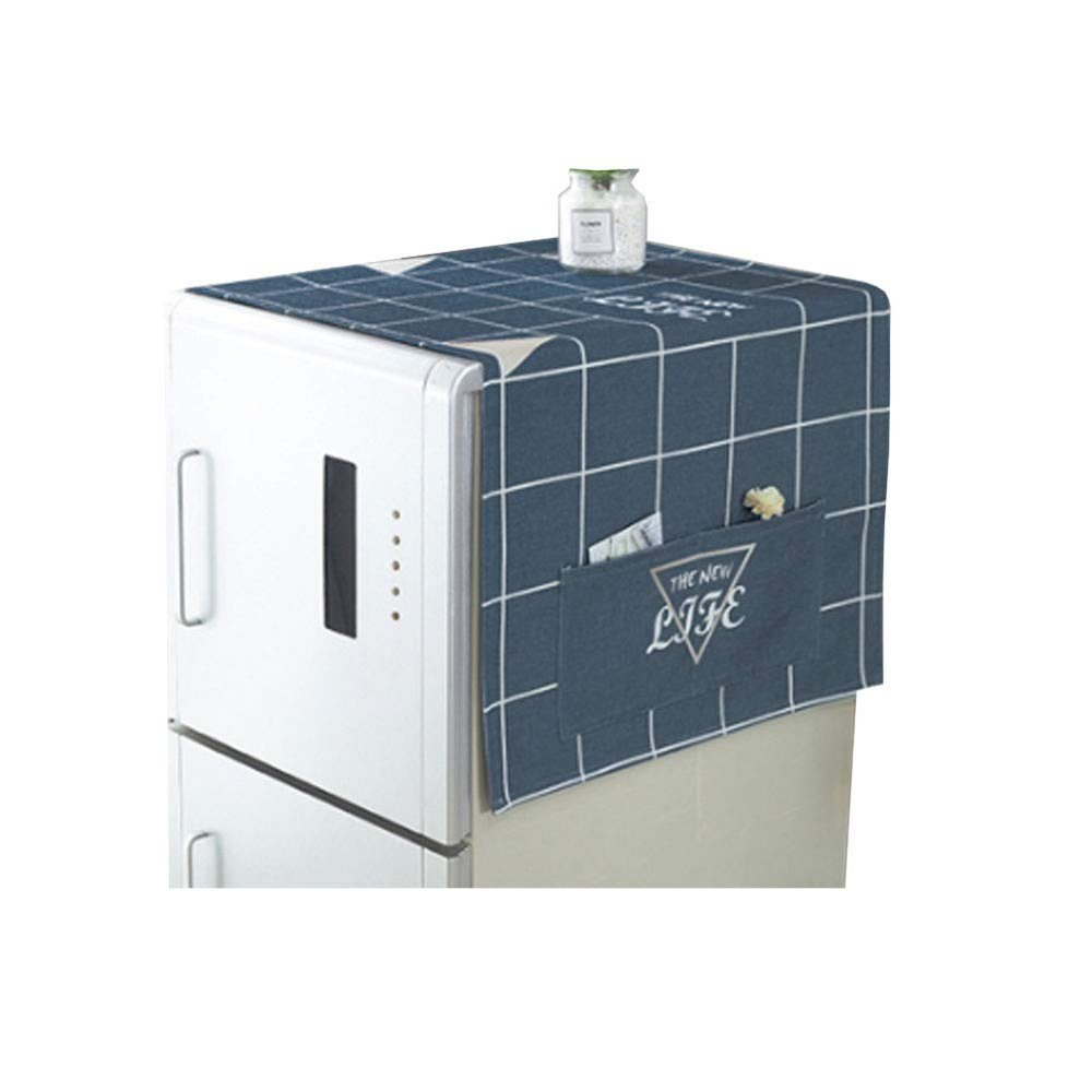 Maya Star Fridge Top Cover with Side Storage Pockets Bags Multi-Purpose Washing Machine Dust Proof Cover 55in * 21.6in -A013