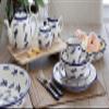 Blue Rose Polish Pottery - Blue Zoe 4 PC Place Setting - Service for 1-1 Place Setting - Great for Everyday Dining, Casual Dining, or as Formal Dinnerware view 3