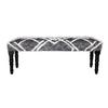 LR Home Black/White Farmhouse Striped Accent Bench | Upholstered Seating for Bedroom, Living Room, or Entryway | 47" L x 16" W x 18" H view 1
