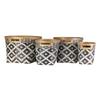 EAST at MAIN Nefertiti Woven Baskets, Black and White view 1
