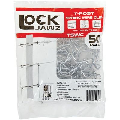TSWC-50+Revolutionary+Steel+Spring+Wire+T-Post+Clip%2c+for+Non-Electric+Field+Fence+or+Wire%2c+50-Pk+-+Quantity+242424