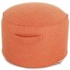 XMZFQ Floor Sitting Cushion Footstool, Round Seating Sofa Pouf Foot Leg Rest Step Stool Ottoman Pillow Chair with Removable Cover 15.7",Orange view 1