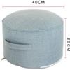 XMZFQ Floor Sitting Cushion Footstool, Round Seating Sofa Pouf Foot Leg Rest Step Stool Ottoman Pillow Chair with Removable Cover 15.7",Orange view 2