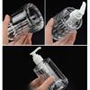 A Set of Refillable Acrylic Soap Dispensers, Clear/Chrome Plated, Liquid Soap Dispensers,Premium Kitchen and Bathroom Accessories (Color : Clear, Size : 250ml) view 3