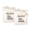 CARAKNOTS Teacher Bag Teachers Gifts for Women Valentines Day Appreciation Week Birthday Thank you Graduation End of Year Christmas Retirement Canvas Tote Bag with Pocket 2 Pcs view 1