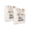 CARAKNOTS Teacher Bag Teachers Gifts for Women Valentines Day Appreciation Week Birthday Thank you Graduation End of Year Christmas Retirement Canvas Tote Bag with Pocket 2 Pcs view 3