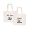 CARAKNOTS Teacher Bag Teachers Gifts for Women Valentines Day Appreciation Week Birthday Thank you Graduation End of Year Christmas Retirement Canvas Tote Bag with Pocket 2 Pcs view 4