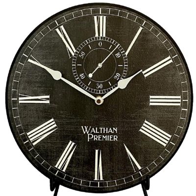 Alston Walston Black & White Large Wall Clock | Ultra Quiet Quartz Mechanism | Hand Made in USA Beautiful Crisp Lasting Color | Comes in 8 Sizes | 24-Inch