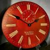 Alston Walston Red & Gold, Large Wall Clock| Ultra Quiet Quartz Mechanism | Hand Made in USA Beautiful Crisp Lasting Color | Comes in 8 Sizes | 18-Inch view 2