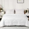 Leisurely Collection 2025 Premium Upgraded Non-Vacuum Bed Quilt All Seasons 100% Cotton Filled Comforter - Reversible Lightweight Soft Breathable Fluffy (Pure White, King) view 1