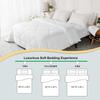 Leisurely Collection 2025 Premium Upgraded Non-Vacuum Bed Quilt All Seasons 100% Cotton Filled Comforter - Reversible Lightweight Soft Breathable Fluffy (Pure White, King) view 2