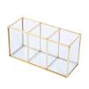 Hemoton Glass Makeup Organizer Multifunctional Storage Bucket for Cosmetics and Jewelry Stylish Design for Vanity and Bathroom Compartment Storage view 1