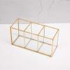 Hemoton Glass Makeup Organizer Multifunctional Storage Bucket for Cosmetics and Jewelry Stylish Design for Vanity and Bathroom Compartment Storage view 4