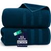 DAN RIVER 2 Pack Luxury Bath Sheets 35x70, 600 GSM, Soft & Quick Dry 100% Ring Spun Cotton Towels Ideal for Hotels, Spas, Gyms & Salons Extra Large, Opal Blue view 1