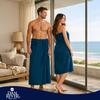DAN RIVER 2 Pack Luxury Bath Sheets 35x70, 600 GSM, Soft & Quick Dry 100% Ring Spun Cotton Towels Ideal for Hotels, Spas, Gyms & Salons Extra Large, Opal Blue view 2