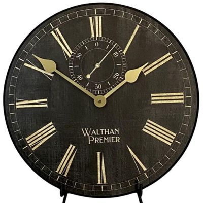 Alston Walston Black & Gold Large Wall Clock | Ultra Quiet Quartz Mechanism | Hand Made in USA Beautiful Crisp Lasting Color | Comes in 8 Sizes | 24-Inch