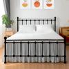 Shreem Linen Ruffled Bed Skirt with Split Corners, Gathered Style, 100% Microfiber, 24-Inch Drop, Dust Ruffle Bedskirt with Platform, Full, Light Grey view 2