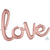 Amscan Love Foil Balloon | Rose Gold | 27" x 37" | 1 Pc, 31", Multicolor view 1