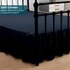 Shreem Linen Ruffled Bed Skirt with Split Corners, Gathered Style, 100% Microfiber, 28-Inch Drop, Dust Ruffle Bedskirt with Platform, Full-XL, Navy Blue view 2