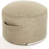 XMZFQ Floor Sitting Cushion Footstool, Round Seating Sofa Pouf Foot Leg Rest Step Stool Ottoman Pillow Chair with Removable Cover 15.7",A view 1
