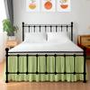 Shreem Linen Ruffled Bed Skirt with Split Corners, Gathered Style, 100% Microfiber, 28-Inch Drop, Dust Ruffle Bedskirt with Platform, Queen, Sage view 1