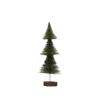 Creative Co-Op Bottle Brush Wood Base Trees, Green (XM5293) view 1