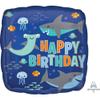 Anagram 18" Happy Birthday Sharks HX view 1